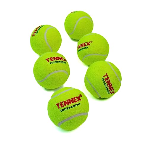 TENNEX Tennis Ball - Lightweight, Durable for Tennis/Cricket Training (Pack of 6, Extra Light Yellow) - Image 1
