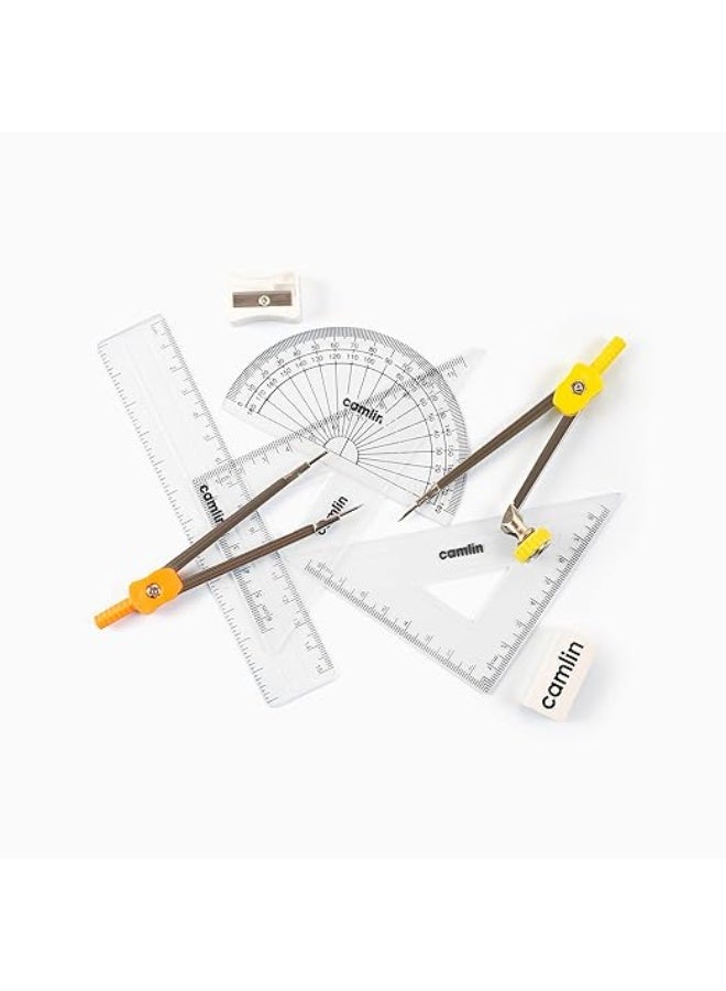 Camlin Scholar Mathematical Drawing Instruments, Multicolored, 10 Pieces - Image 3