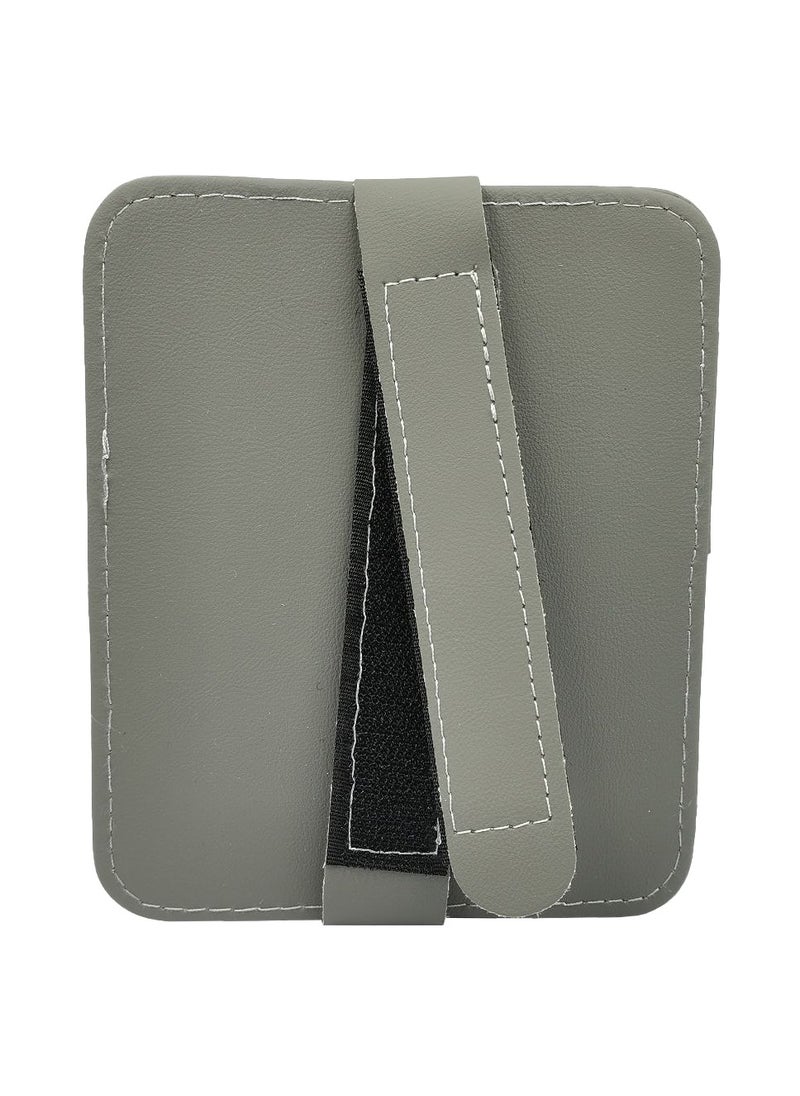 Nissan Universal NISSAN Car Visor Card Holder Clip – Durable Leather, Multi-Slot Organizer for Sun Visor GRAY  - Image 5