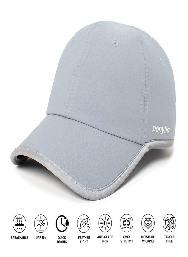 Ponyflo Performance Ponytail Running Hat - Ponytail Hats for Women - High Ponytail Hats for Women - Baseball Cap Women Grey - Image 2