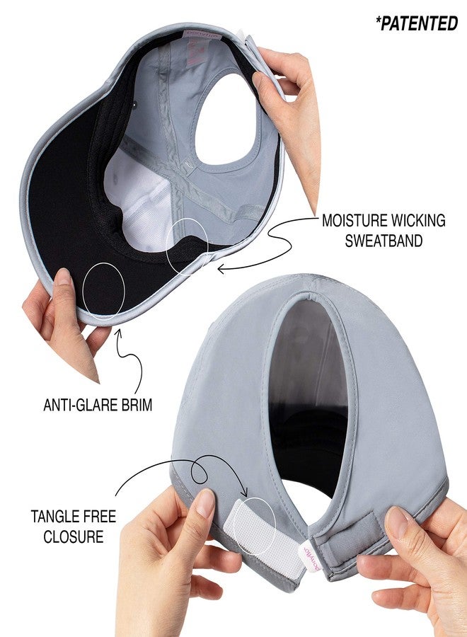 Ponyflo Performance Ponytail Running Hat - Ponytail Hats for Women - High Ponytail Hats for Women - Baseball Cap Women Grey - Image 3