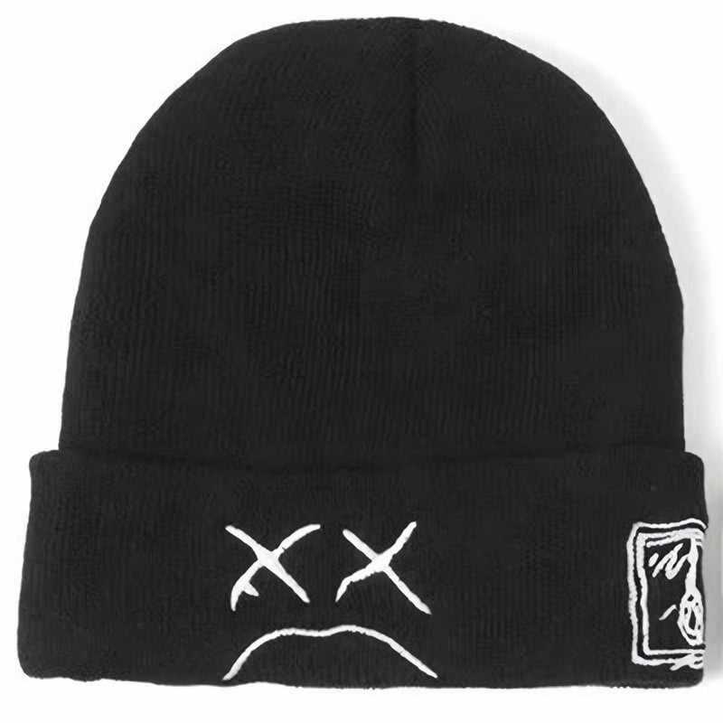 NNCEVM Fashion Beanie for Men Beanies Women,Warm Winter Hats for Men Embroidery Unisex Knit Hat Skull Cap(Black) - Image 2