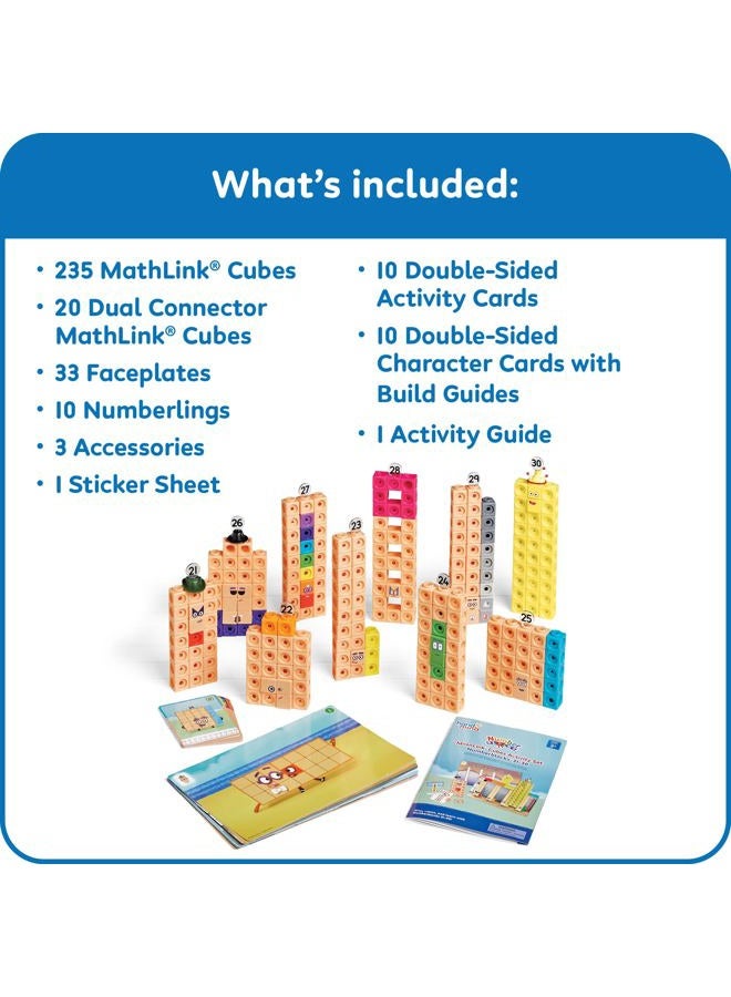 hand2mind MathLink Cubes Numberblocks 21-30 Activity Set, 20 Preschool Learning Activities, Counting Blocks, Linking Cubes, Educational Toys for Kids, Number Games, Math Manipulatives Kindergarten - Image 2