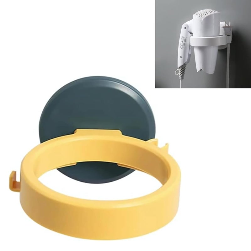 Drumstone { 𝗘𝘅𝗰𝗹𝘂𝘀𝗶𝘃𝗲 𝗙𝗼𝗿 𝗦𝗮𝗹𝗼𝗻𝘀 } Wall-Mounted Hair Dryer Holder | Durable ABS Hairdryer Organizer for Bathroom, Salon, and Home Use | Space-Saving Design - Image 1