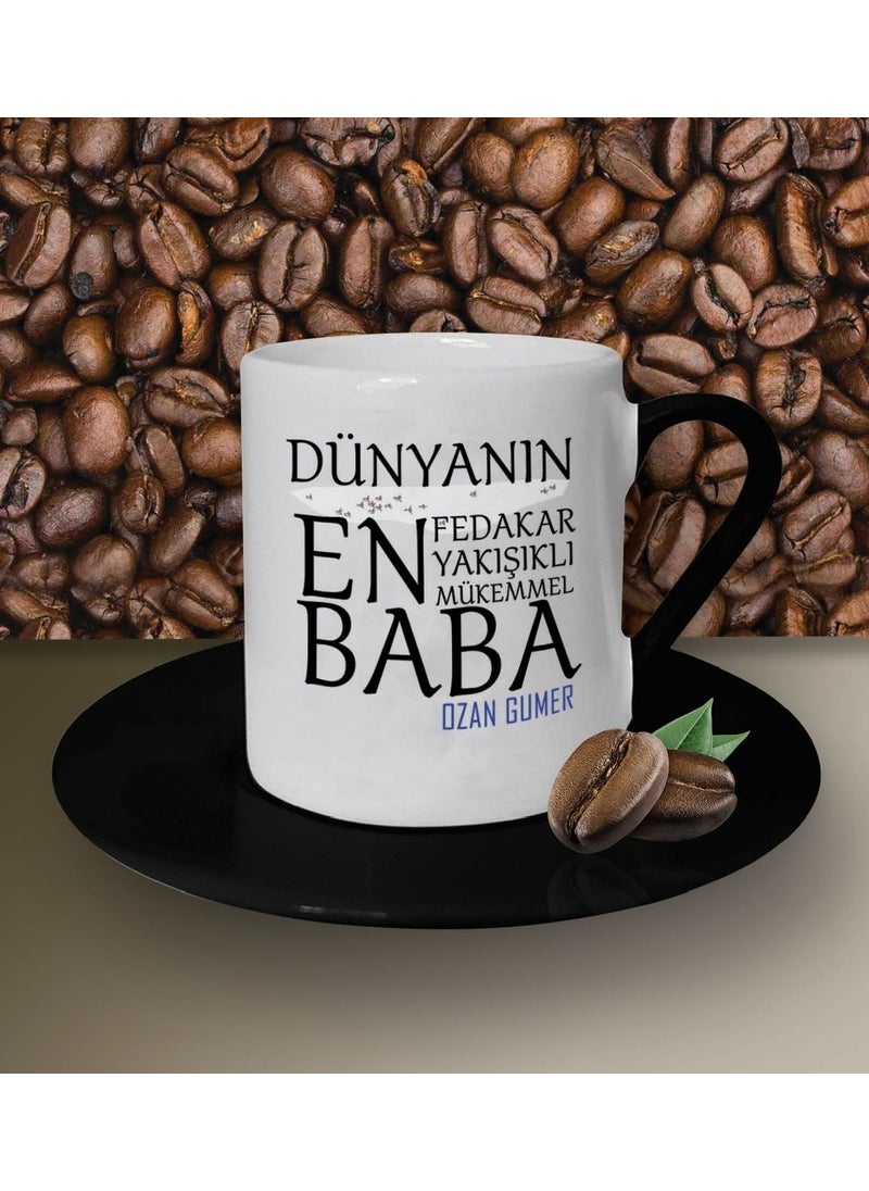 Hediye Zengini Gift Rich Personalized World's Most Father Themed White Coffee Cup 