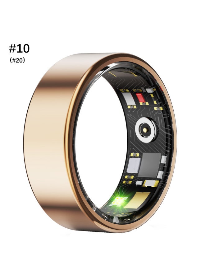 Glue Injection Smart Health Smart Ring Heart Rate Sleep Waterproof Sports Smart Ring Smart Ring-Color:Charging Bin Gold #10 - Image 1