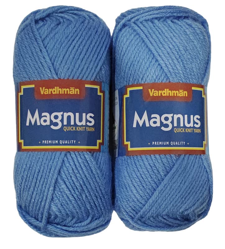 KYSS Vardhman Magnus Wool 300 gm Thick Yarn 1 Ball 100 gram Each Best Used with Knitting Needles Crochet Needles Wool Yarn for Knitting Dyed Shade no26 - Image 1