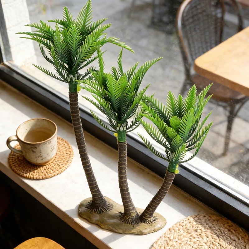 PRETYZOOM Artificial Coconut Tree Ornament Miniature Palm Leaves for DIY Terrariums Home Decor - Image 4