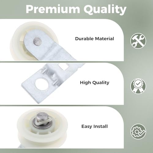 DRELD W10837240 Dryer Idler Pulley with Bracket, Compatible with Whirlpool, Kenmore, Replace 279640 W10118756 W10547290 PS11726337 3387372 3388674 W10118754 - Image 3