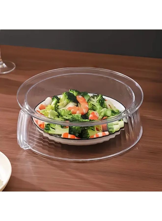 1pc Microwave Splash Guard Lid Food Grade Heat Resistant Transparent Cover For Heating Baking Outdoor Cooking - Image 3