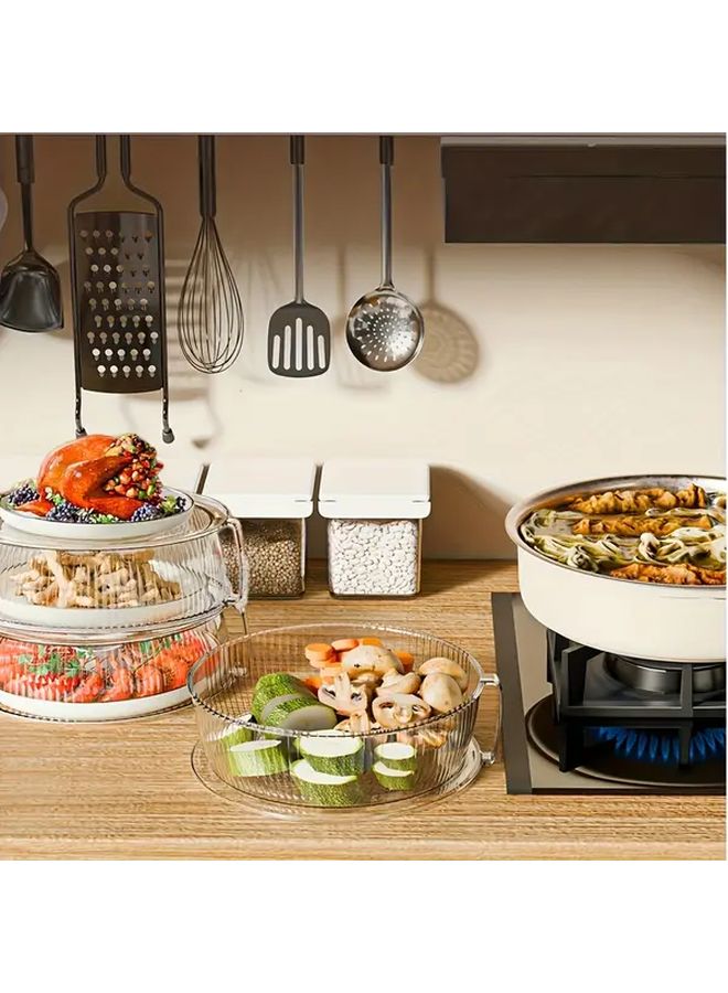 1pc Microwave Splash Guard Lid Food Grade Heat Resistant Transparent Cover For Heating Baking Outdoor Cooking - Image 4