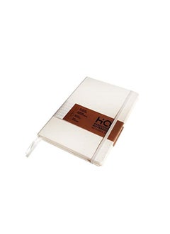 HQ A5 Size Executive PU Cover Notebook With Elastic Closure 192 Pages White Cover  - Image 3