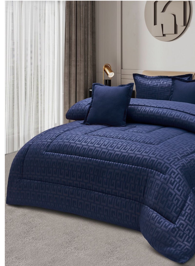 مينجلي طقم لحاف سرير نفرين ومكون من 6 قطع مصنوع من الـمايكروفايبر - مقاس 230 × 250 سم - Image 2