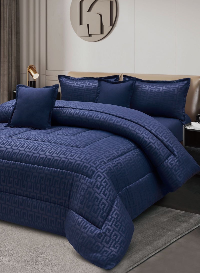 مينجلي طقم لحاف سرير نفرين ومكون من 6 قطع مصنوع من الـمايكروفايبر - مقاس 230 × 250 سم - Image 3