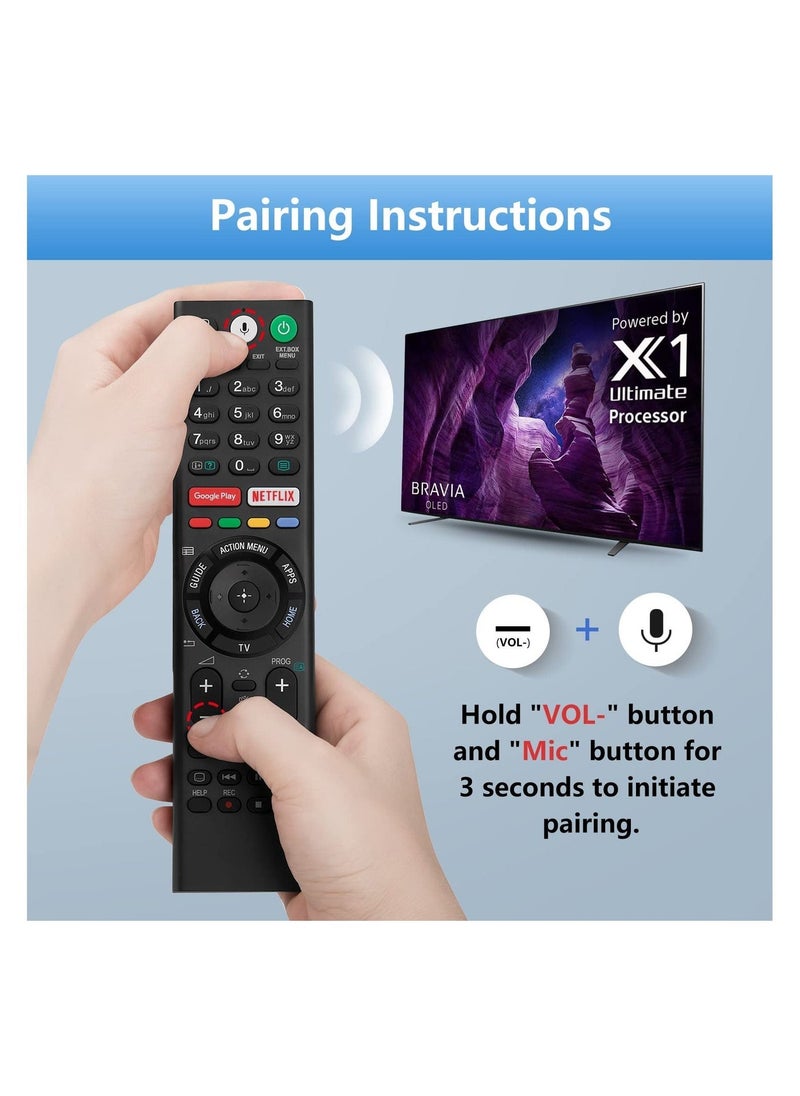 JOJO Voice Replacement Remote for Sony-TVs and Bravia-TVs TX310U，for All Sony 4K UHD LED LCD HD Smart TVs - Image 5