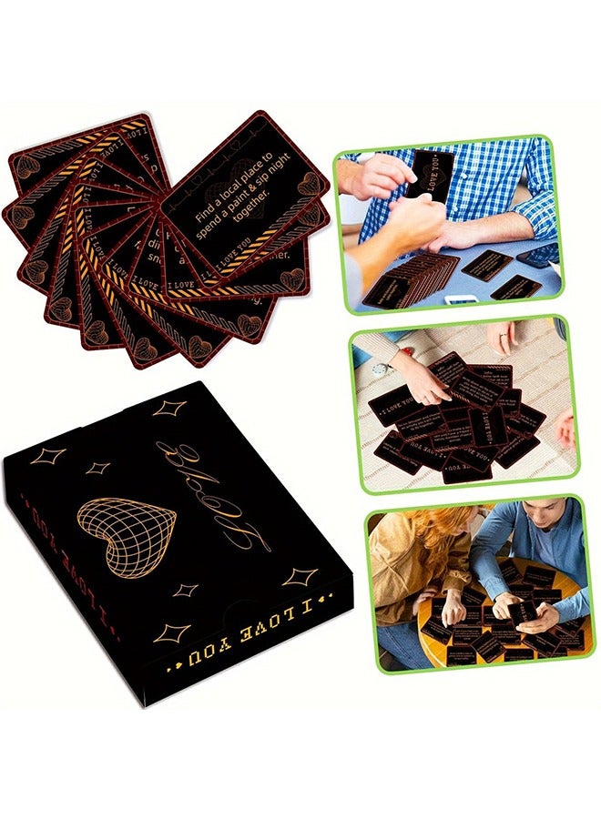 Conversation Cards - Couple Card Game for Date Nights & Travel Adventures | Great Valentine's Gift for Couples - 50 Cards - Dive into Deeper Bonds!  - Image 1