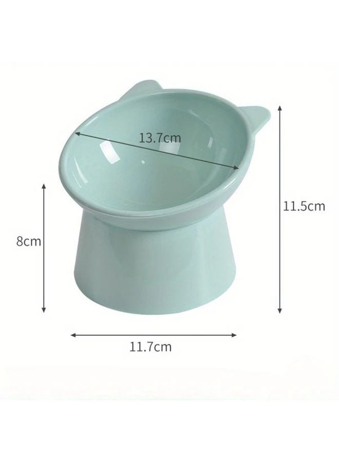Pink Raised Double Cat Bowls 45 Degree Tilted Neck Protective Anti Overturning Pet Food and Water Dishes - Image 5