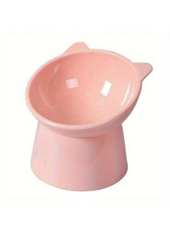 Pink Raised Double Cat Bowls 45 Degree Tilted Neck Protective Anti Overturning Pet Food and Water Dishes - Image 4