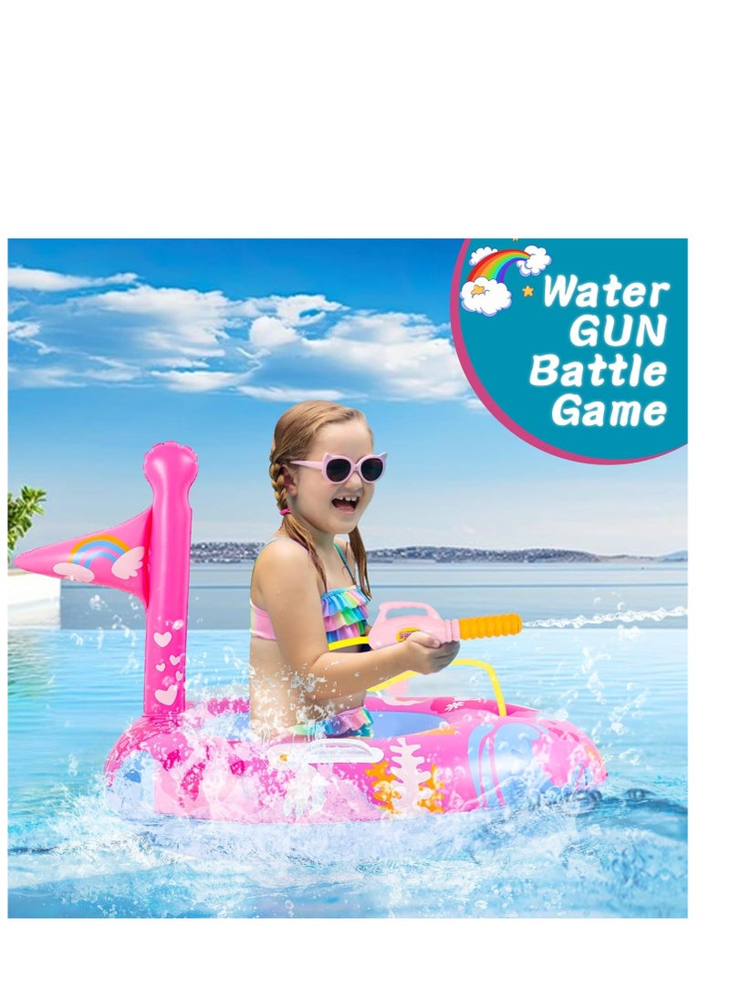 GoTravel2 Pool Floats Kids with Water Gun, Mermaid Pool Floats Kids, Pool Toys for Kid s Aged 3-8 Years, Toddlers Pool Floats for Girls, Inflatable Pool Floats Kids for Swimming Pool Party Lake Beach  - Image 3