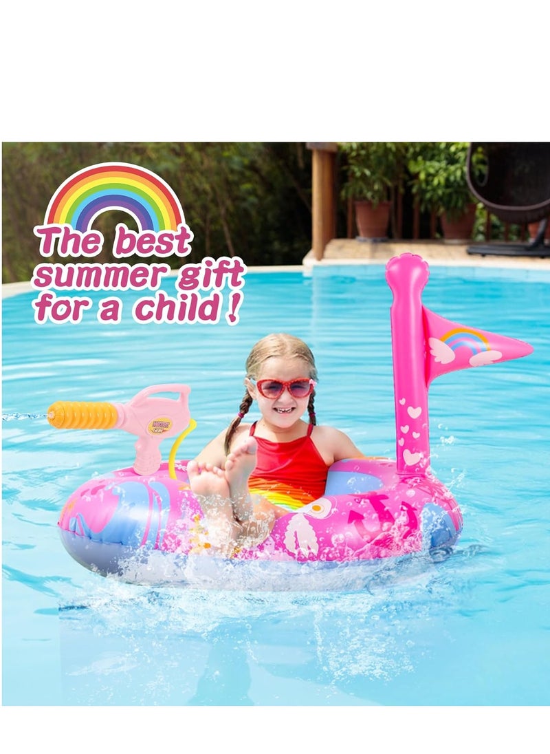 GoTravel2 Pool Floats Kids with Water Gun, Mermaid Pool Floats Kids, Pool Toys for Kid s Aged 3-8 Years, Toddlers Pool Floats for Girls, Inflatable Pool Floats Kids for Swimming Pool Party Lake Beach  - Image 4