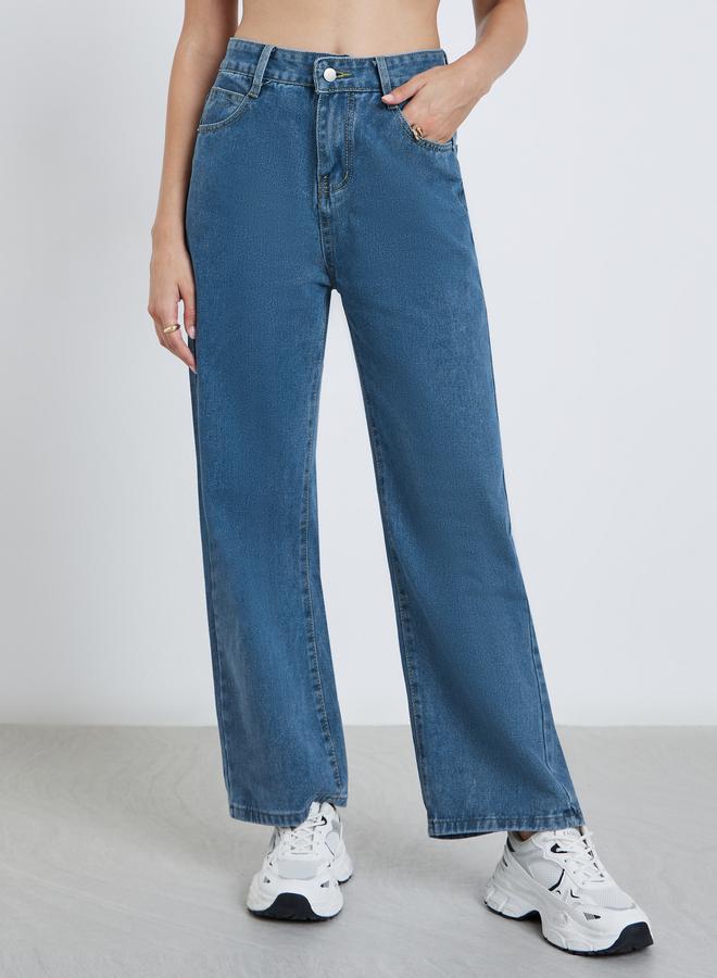 ستايلي بنطال جينز بقصة أرجل واسعة - Image 2