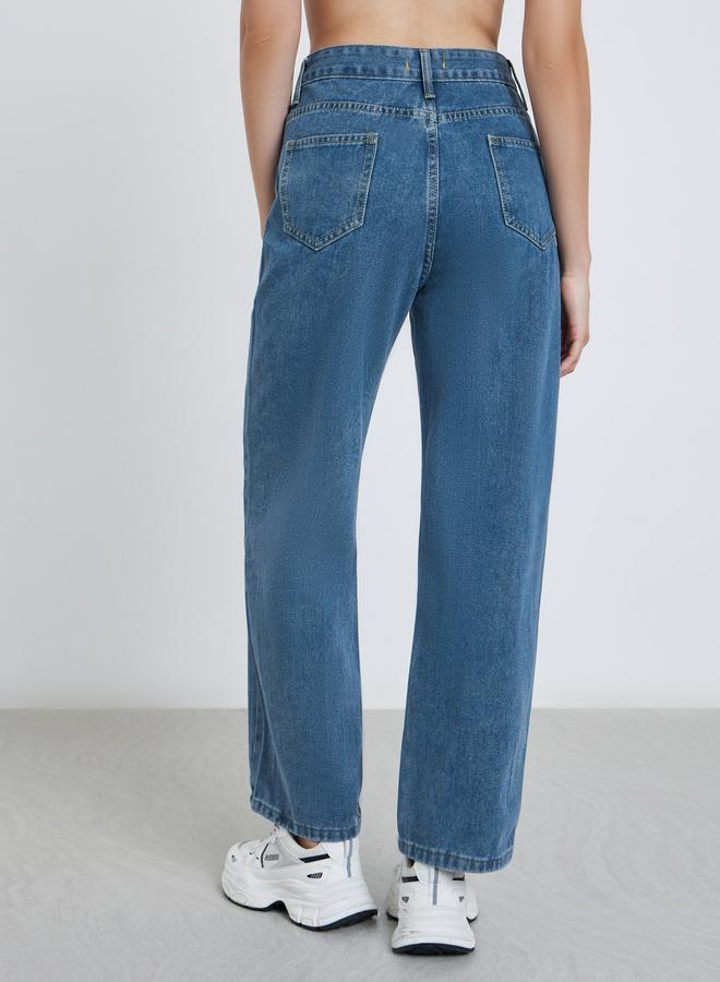 ستايلي بنطال جينز بقصة أرجل واسعة - Image 4