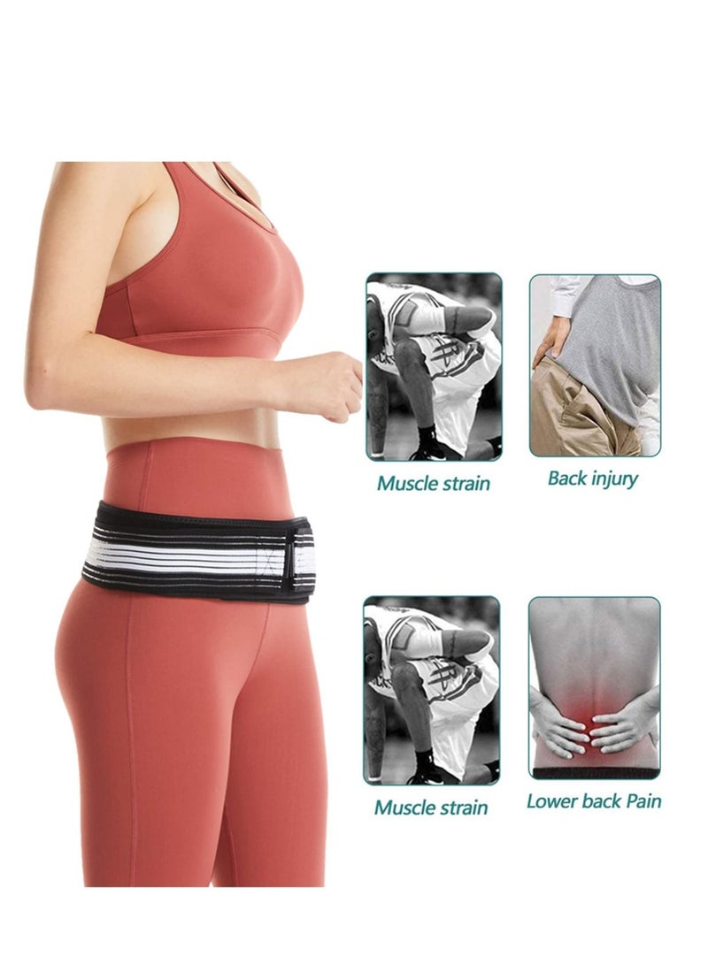كابتن تيك Sacroiliac SI Joint Hip Belt, Lower Back Support Brace Hip Braces for Hip Pain Alleviate Sciatic Anti-Slip Sacroiliac Belt Pilling-Resistant Pelvic Belt for Men Women - Image 2