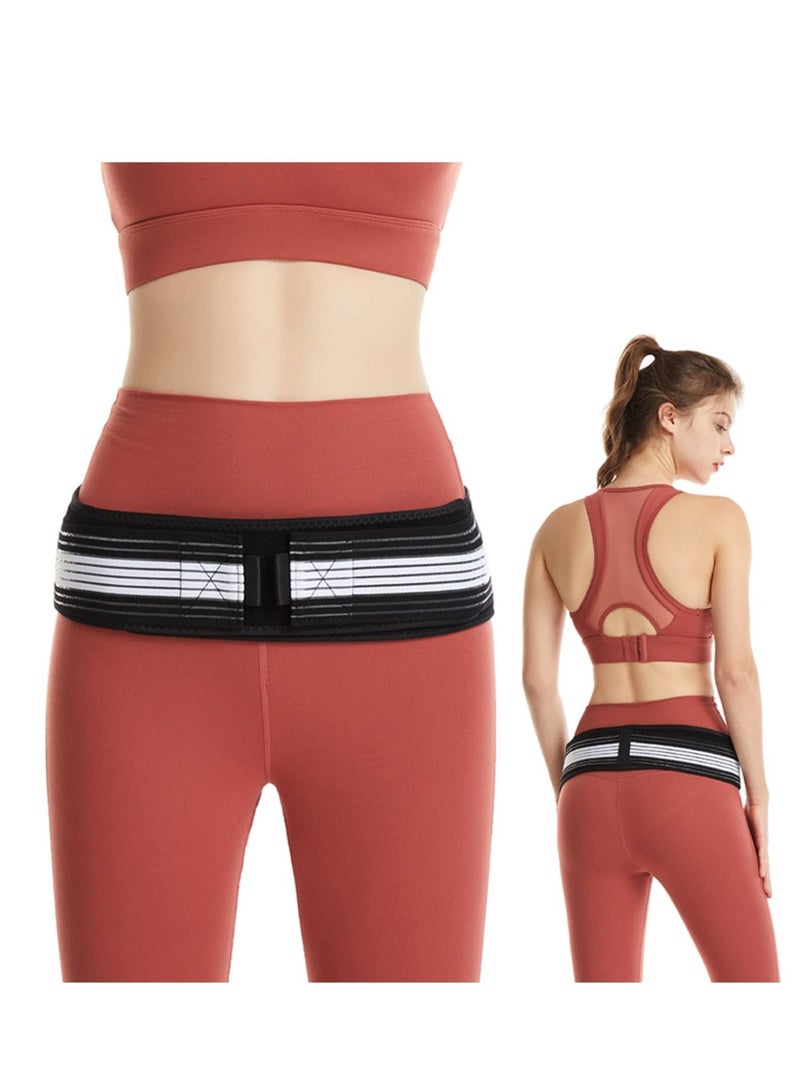 كابتن تيك Sacroiliac SI Joint Hip Belt, Lower Back Support Brace Hip Braces for Hip Pain Alleviate Sciatic Anti-Slip Sacroiliac Belt Pilling-Resistant Pelvic Belt for Men Women - Image 1