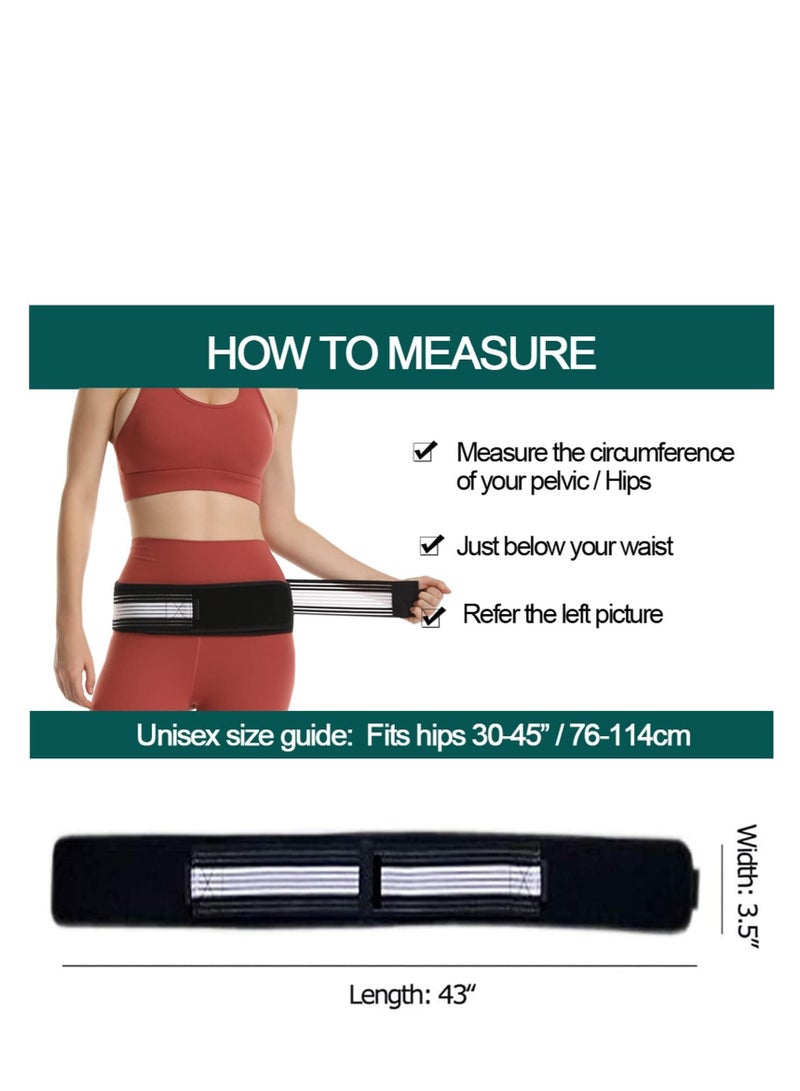 كابتن تيك Sacroiliac SI Joint Hip Belt, Lower Back Support Brace Hip Braces for Hip Pain Alleviate Sciatic Anti-Slip Sacroiliac Belt Pilling-Resistant Pelvic Belt for Men Women - Image 5