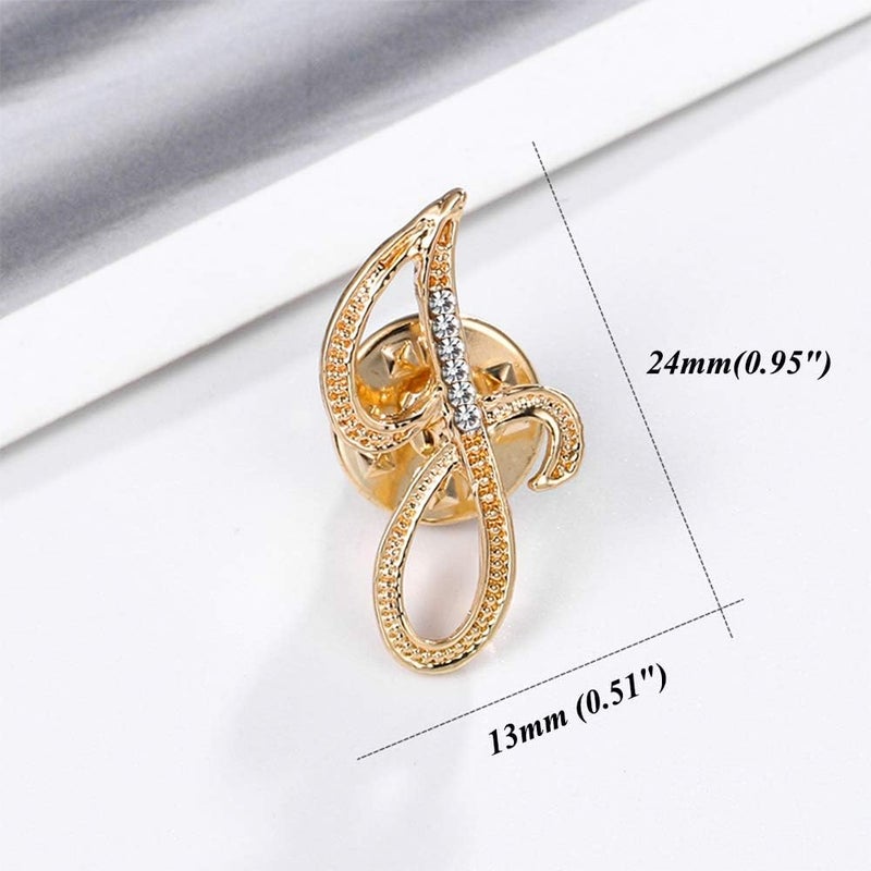ETHOON Initial Letter Brooch Pin Small Lapel Pin Tie Tack Name Personalized Gifts for Women Men Gold A-Z - Image 2