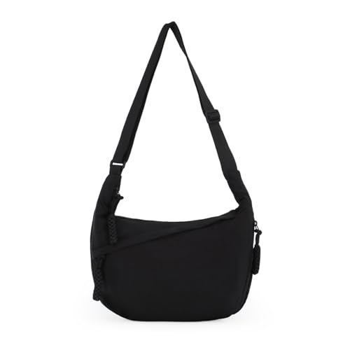 Fecialy Crescent Bag for Women & Men - Hobo Nylon Crossbody Multi-Pocket Sling Moon Slouchy Dumpling Bag - Image 1