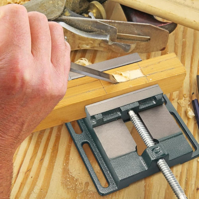 كلاراكو كماشة مثقاب مقاس 6 بوصات من الحديد الزهر كماشة مثقاب صناعية شديدة التحمل كماشة تثبيت للطاولة للطحن والحفر والنجارة وصيانة الآلات - Image 5