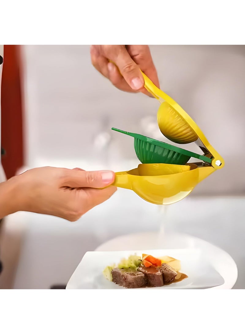 SAHHAHOME Lemon Squeezer Metal, 2-in-1 Manual Lemon Juicer Citrus Juicer Handheld Manual Hand Press Kitchen Bar Tool - Image 2