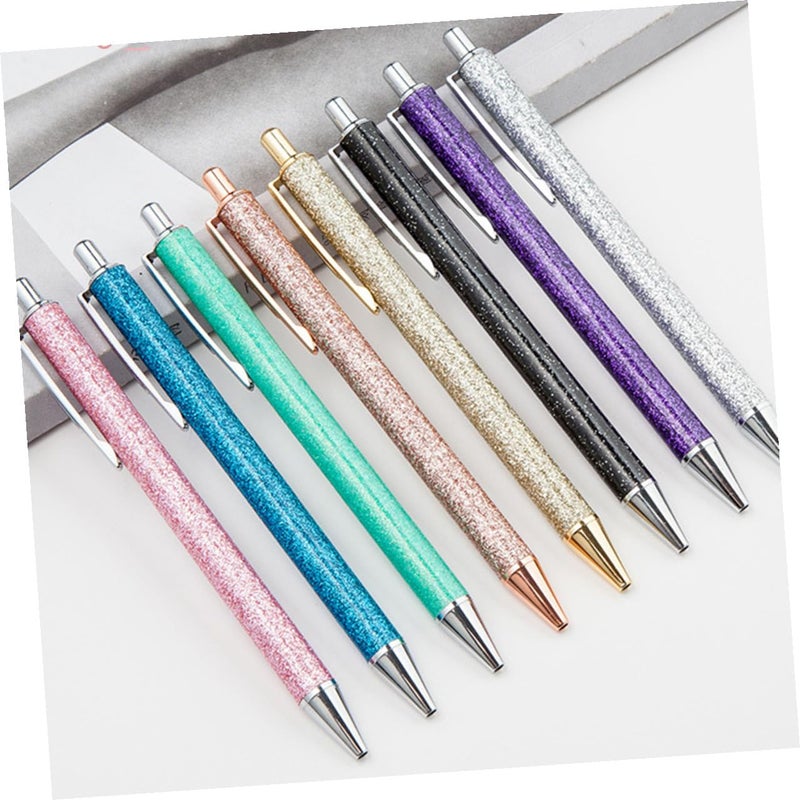 2 Pack Silver Tone Metal Ballpoint Pen 1 0mm Click Pen For Office School Writing Supplies - Image 3