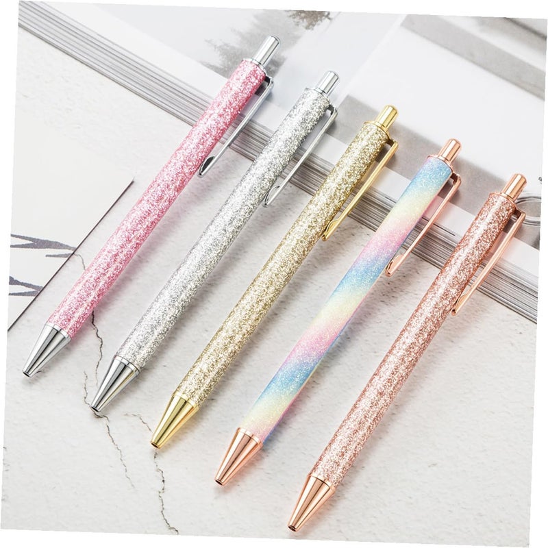 2 Pack Silver Tone Metal Ballpoint Pen 1 0mm Click Pen For Office School Writing Supplies - Image 5