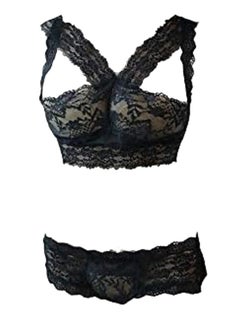 Floral Lace Night Playing Suit Lingerie Set