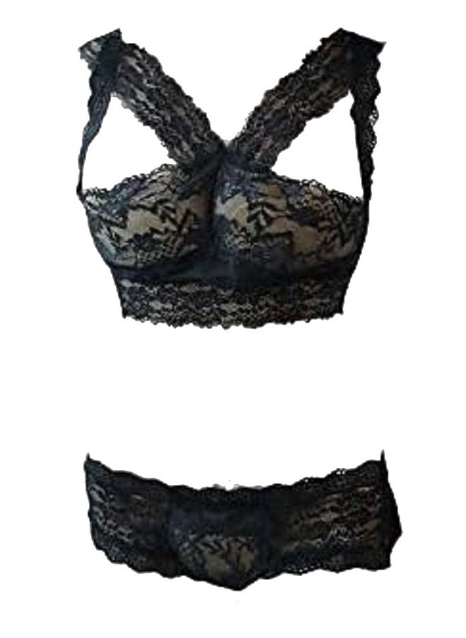 Generic - Floral Lace Night Playing Suit Lingerie Set - Image 1