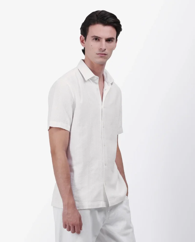 Rare Rabbit Men's Striped Regular Fit Shirt