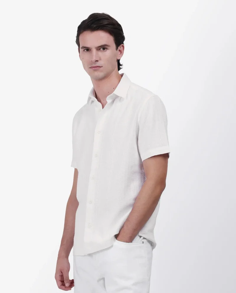 Rare Rabbit Men's Striped Regular Fit Shirt