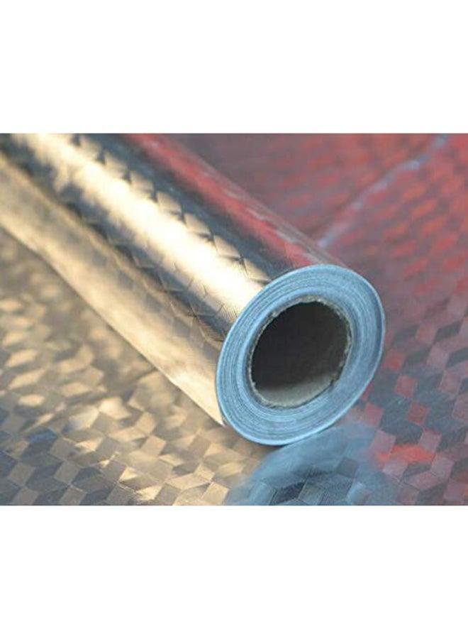 ملصقات خلفية المطبخ مقاومة للزيت فضي 61x500 سم - Image 2