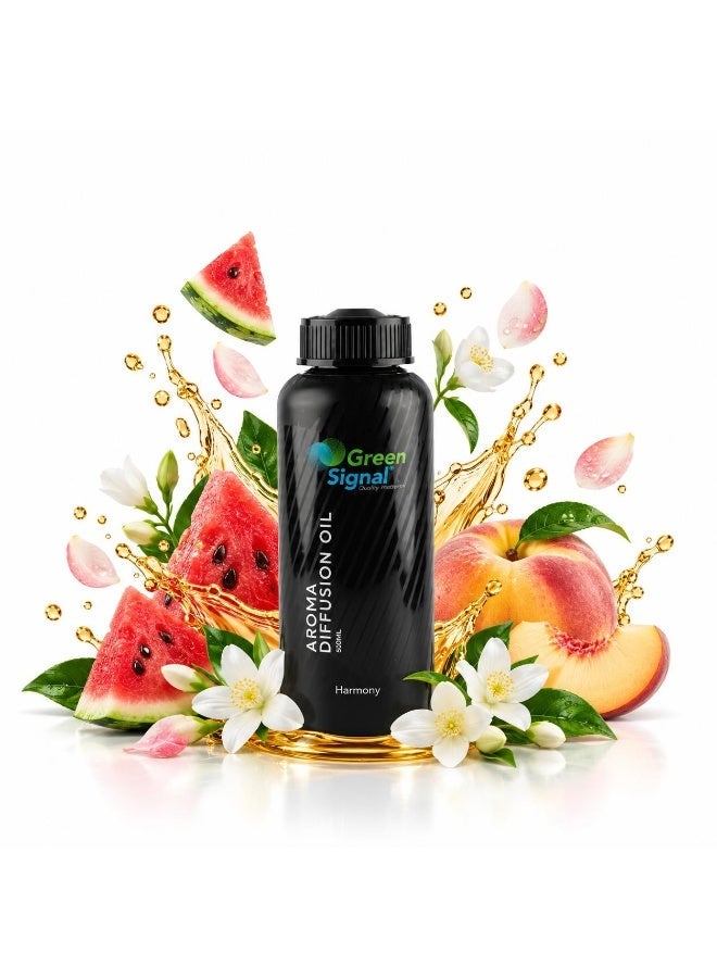 Green Signal Diffuser Aroma Oil – 500ml – Premium Harmony Fragrance Oil – Balanced & Long-Lasting Scent – Compatible with All Diffuser Machines - Image 1