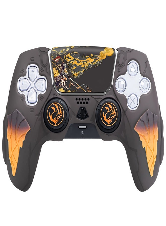 general Silicone Controller Protective Case for PS5 Yellow Black Gradient Black Myth Wukong Theme Cool Design - Image 5