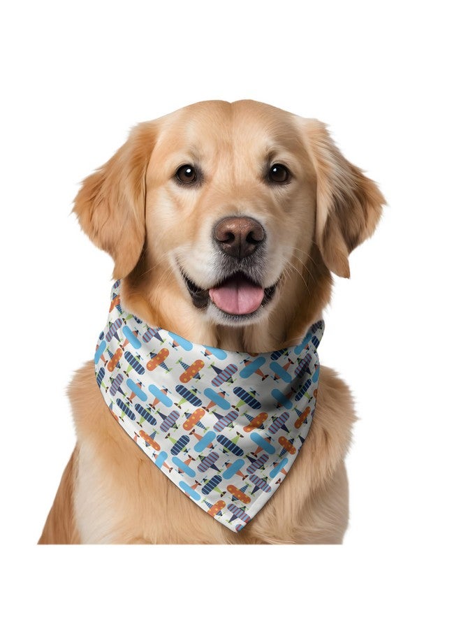 W Brings Airplane Dog Bandana/Scarf | This Stunning Gorgeous Design Dog Bandana Scarf Is Perfect Styling Accessory For Dogs Large, Medium & Small. - Image 1
