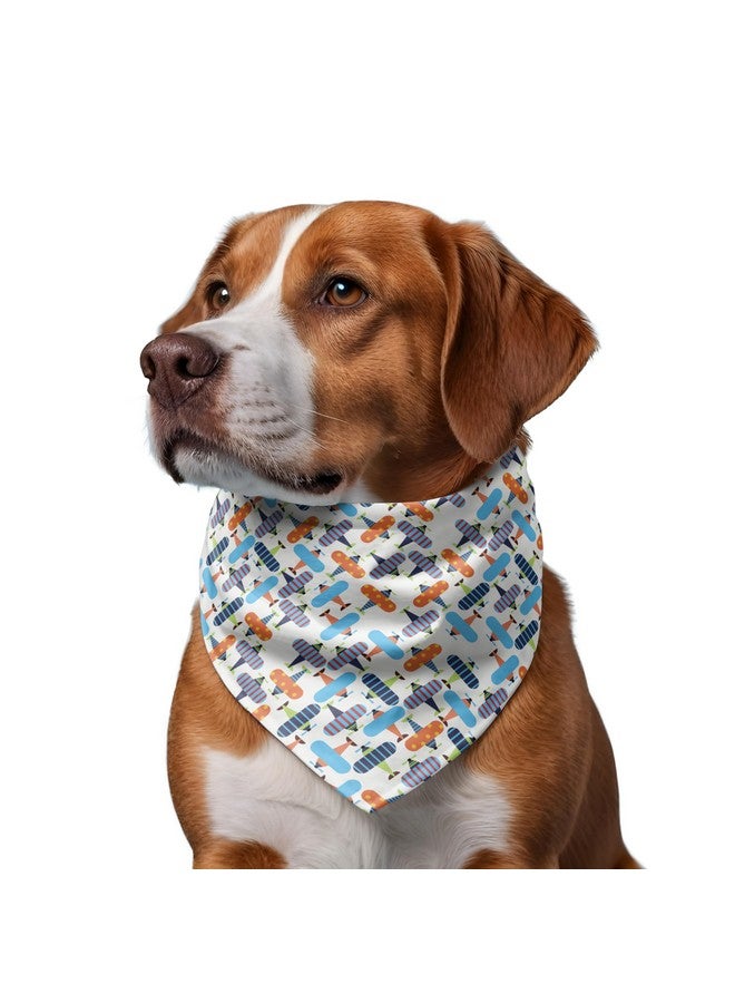 W Brings Airplane Dog Bandana/Scarf | This Stunning Gorgeous Design Dog Bandana Scarf Is Perfect Styling Accessory For Dogs Large, Medium & Small. - Image 2