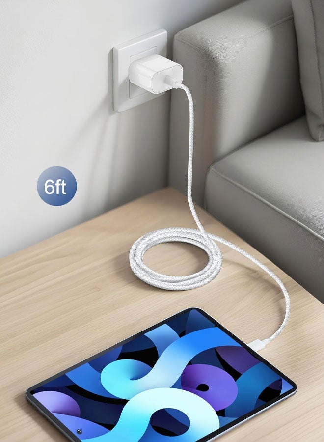 2M USB C Cable, iPhone 17 16 15 Charger Cable Braided USBC to USBC cable 2M Fast Charging cable Type C to Type C Lead USB C Wire for iPhone 17Air/16e/16/16 Pro Max/16 Plus/15/15 Pro Max, iPad pro/Air - Image 4