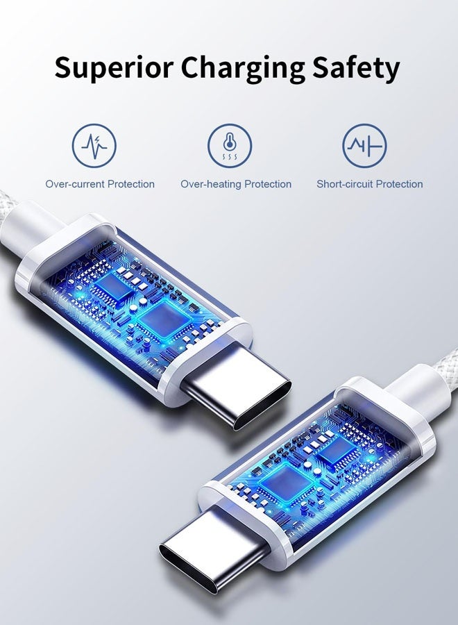 2M USB C Cable, iPhone 17 16 15 Charger Cable Braided USBC to USBC cable 2M Fast Charging cable Type C to Type C Lead USB C Wire for iPhone 17Air/16e/16/16 Pro Max/16 Plus/15/15 Pro Max, iPad pro/Air - Image 5