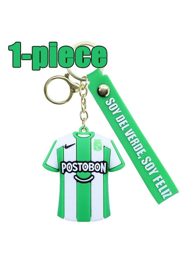 1-Piece Cute Jersey Keychain, World Cup Inspired Jersey Keychain, PU Leather Sports Keychain, Lanyard, Kawaii Backpack, The Charm Of Football Fans.