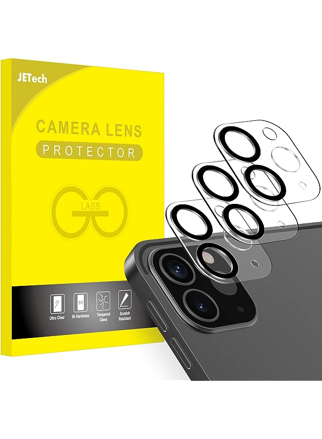 Jetech واقي عدسة الكاميرا لجهاز iPad Pro مقاس 11 بوصة/12.9 بوصة (إصدار 2022/2021/2020)، زجاج مقسّى شفاف عالي الدقة مقاوم للخدش 9H، تغطية كاملة، سهل التركيب، عبوة من 3 قطع - Image 1