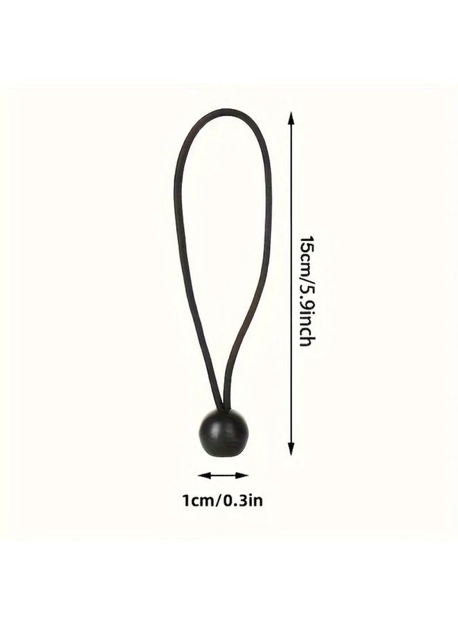 20pcs Black Nylon Bungee Cords with Plastic Balls All Season Outdoor Camping Tent Clamps - Image 3