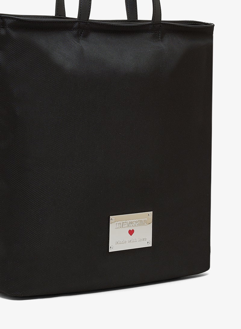 لوف موسكينو حقيبة تسوق بشعار ومقبض علوي - Image 4